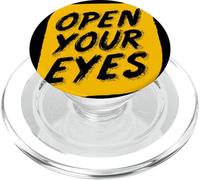 Nice Yellow Open Your Eyes Emblem PopSockets PopGrip for MagSafe
