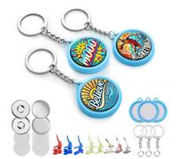Nice2Have 25 Sets of Keychain Button Parts 1.25 inch (32mm) - Button Maker Supplies for Button Maker Machine