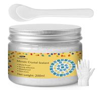 NICE2MEU 200g White Mosaic Crystal Grout, No Need to Add Water, Direct Caulking,Glitter Grout for Mosaic Tiles Craft, Great Tools and Accessories for Ceramic, Stone, and Glass Tiles, Etc