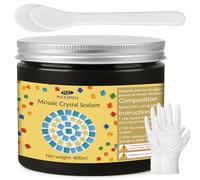 NICE2MEU 400g Black Mosaic Crystal Grout, No Need to Add Water, Direct Caulking,Glitter Grout for Mosaic Tiles Craft, Great Tools and Accessories for Ceramic, Stone, and Glass Tiles, Etc