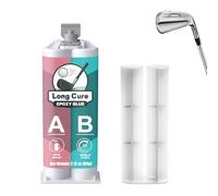 NICE2MEU 60ml Golf Club Epoxy, Waterproof and Transparent, 30 Minute Long Cure Golf Shaft Epoxy for Graphite & Steel Shafts, Driver, Iron, Putter Repair