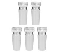 Nicear 1 Piece Set Glass Hex Head Hollow Glass Stopper Hexagonal Head Glass Hollow Stopper For 24/40 Outer Joint Glass With Closed Bottom