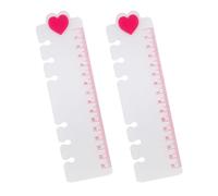 Nicear 2 Pcs Book Lovers 6-Hole A6 Index Divider Ruler Page Markers Bookmarks Notebook Planner