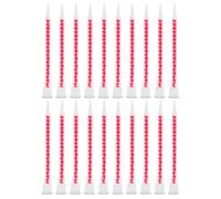 Nicear 20 Pcs Dual Barrel Mixing Nozzle, Double Epoxy Spray Gun Nozzles, Suitable for 400ml Manual Ink Cartridges