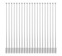 Nicear 20 Pieces Women's Hat Pins 90mm Long Eye Pins with Stoppers Silver Metal Eye Pin for Hats Scarves Ties Brooches DIY Jewelry Making Collar Pin Coat Sticks Suitable for Men and Women