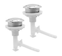 Nicear 2PCS Toilet Flush Button Round Head Toilet Cistern Push Button Single Push Buttons Flush Valve Replacement
