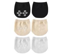 Nicear 3 Pairs Toe Topper Socks Toe Liner Half Seamless Socks for Women and Girls Lace Ankle Sock Invisible with Flats, Pumps High Heel