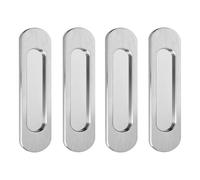 Nicear 4-piece sliding door handle 100 mm aluminum alloy oval hidden handle suitable for sliding doors cabinets windows