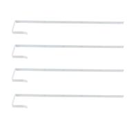 Nicear 4Pcs Over The Door Mirror Hooks,Adjustable 5 Holes Door Hanger Mount Metal Mirror Hanging Bracket Hardware (White)