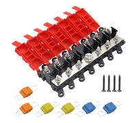 Nicear 6 Compartment Midi Fuse Holder Car Copper Power Distributor Caravan Camper Fuse Box Midi Holder with 30A 60A 100A Fuses