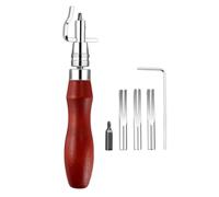 Nicear 7 in 1 Professional Adjustable Stitching Groover and Creasing Edge Beveler, Leathercraft Kits Leather Tools for Leathercraft Work