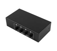 Nicear AUX Audio Switcher 4 in 1 Out, Stereo Audio Selector 4x1 Passive 3.5mm Aux L/R RC-A Switch Box
