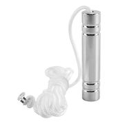 Nicear Bathroom Light Pull Cord Handle, 3PCS Chrome Light Switch End Weight Extension Replacement with 150cm Nylon White Cord Connector(Silver)