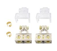 Nicear Car Battery Terminal Connector 4-Way Positive and Negative Battery Clamps with Covers Suitable for Cars Boats