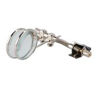 Nicear Clip on Spectacle Frame Magnifier 5x Magnification with Double Lens for Watchmakers Jewellers Eyeglass Repairs Adjustable Rubber Padding