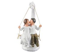Nicear Couple Romantic Swing Kiss Sculpture Parents Wedding Anniversary 20th, 30th 40th 50th 60th Valentine's Day Engagement Couple Gift Home Decor Ornaments