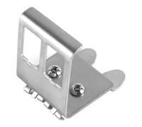 Nicear DIN Rail Adapter for RJ45 Keystone Modules,stainless Steel 1.5 Mm Metal Bracket for 35 Mm DIN Rails,14x16 Mm Keystone Modules - Modul 2-Port