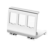 Nicear DIN Rail Adapter for RJ45 Keystone Modules,stainless Steel 1.5 Mm Metal Bracket for 35 Mm DIN Rails,14x16 Mm Keystone Modules - Modul 3-Port
