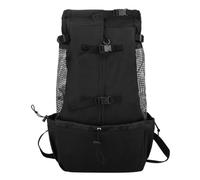 Nicear Dog Backpack with Drawstring Head Out Design Puppy Carrier Rucksack for Small Medium Pet Travel Walking Outdoor Safety/Comfortable/Lightweight (XL Black)