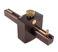 Nicear Ebony Marking Gauge With Brass Guide - 8" Precision Carpenter Scribbling Tool Double-Sided Three-Needle Woodworking Layout Gauge H28 Accuracy