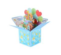 Nicear Happy 1st Birthday 3D Pop-up Greeting Card 1st Birthday Card Gift for 1 Year Old Daughter, Son, Nephew, Wife, Husband, Grandson with Envelope (Blue)