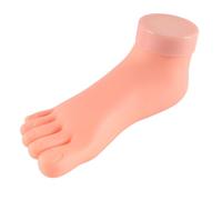 Nicear Manicure Practice Foot Model Flexible Silicone Prosthetic Foot for Nail Training Right Movable Nail Practice Tool for Applying Tips and Polish