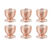 Nicear Rose Gold Egg Cups Egg Cups Brushed Steel Wire Spiral Spring Rose Gold Kitchen Accessories Lightweight Modern Chrome Design