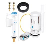 Nicear Universal Dual Flush Valve System Adjustable Height Toilet Tank Replacement Kit for 2" Outlet Water-saving Dual Flow Mechanism Customizable Overflow Pipe, Height 20-34 Cm