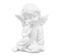 Nicear White Cherub Ornament Raised To Heaven Figurine Angel Sculpture Resin Cherubs White Angel Statue For Indoor Outdoor Home Garden Decoration Left