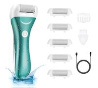 NiceBirdie Callus Remover for Feet, Rechargeable Waterproof Pedicure Tool, Foot File with 5 Replaceable Grinding Heads, Feet Care Tool for Cracked Heels Dead Skin (Blue)