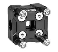NICECNC Aluminum 14mm Handlebar GPS Phone Mount AMPS Holder Adjustment Bracket GPS Fixed Rod Clamp Compatible with Kawasaki KLR650 2022-2023, See Fitment, Black