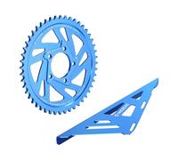 NICECNC Blue 48T Rear Sprocket & Chain Guard Compatible with light bee X/S/ L1E Compatible with X160 X260 See Fitment
