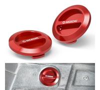 NICECNC Red 2pcs Aluminum RZR Floor Drain Plug Compatible with Polaris General 1000 Deluxe EPS 2021-2023, RZR 900 2015-2020, RZR XP 4 1000 EPS 2014-2022, See Fitments