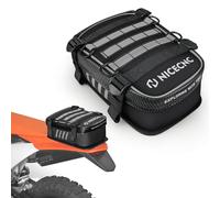 NICECNC Silver Waterproof Dirt Bike Rear Fender Bag, Universal Motocross Tool Organizer with Reflective Strip for Off-Road Adventure & Enduro Riding