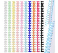 NICECONE 10PCS Colourful A4 Plastic Binding Spines, 30 Hole Comb Binding Coils for Spiral Book Binder, Easy Open/Close for Adding Pages, School Office Document File Making (Mixed Colors)
