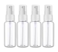 NICECONE 4 Pcs Mini Spray Bottles, 20ml Refillable Atomiser Mist Sprayer Bottles Clear Empty Fine Mist Plastic Mini Travel Bottle Set for Travel, Cleaning, Gardening, Skin Care Atomizer, Perfume
