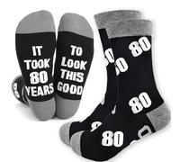 NICECONE 80th Birthday Gifts for Men - Funny Socks with It Took 80 Years to Look This Good - Milestone Birthday Present for Grandad Great Grandad - National Treasure