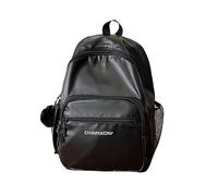 NICECY Backpack for girls, junior high school students fashionable and lazy style personalized shopping commuting(black)