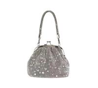 NICECY Women's evening handbag, retro style dinner bag with detachable chain suitable for weddings dances cocktails(white)