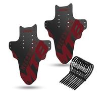 NICEDACK Mudguards Mountain Bike, 2 Pieces Mudguard Fit 20-29 Inch MTB Mudguard Front and Rear Compatible Bicycle Splash Guard (Red)
