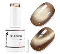 Nicedeco 15ml Fine Magnetic Cat Eye Gel Nail Polish-Holographic Reflect Effect, Reflective Translucent Jelly UV LED Soak Off, Long Lasting for Salon & DIY Home Nail Art-N599