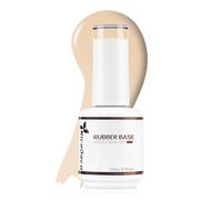 Nicedeco 4 In 1 Rubber Base Clear Sheer Color Gel Nail Polish UV LED Soak Off, Elastic Rubber Nail Strengthen Enhance Base Coat Color Gel Polish 011