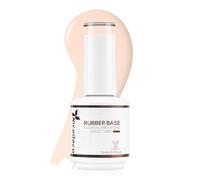 Nicedeco 4 In 1 Rubber Base Gel For Nails, Clear Sheer Color Gel Nail Polish UV LED,Elastic Rubber Nail Strengthen Enhance Base Coat Color Gel Polish 017