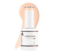 Nicedeco 4 In 1 Rubber Base Gel For Nails, Clear Sheer Color Gel Nail Polish UV LED,Elastic Rubber Nail Strengthen Enhance Base Coat Color Gel Polish 016