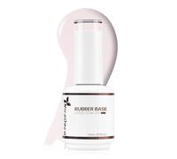 Nicedeco 4 In 1 Rubber Base Gel For Nails, Hema Free Clear Sheer Color Gel Nail Polish UV LED Soak Off, Elastic Rubber Nail Strengthen Enhance Base Coat Color Gel Polish 001