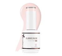 Nicedeco 4 in 1 Rubber Base Gel Nail Polish, Hema Free Clear Sheer Color, UV LED Soak Off, Elastic Rubber Nail Strengthen Base Coat, Color Gel Polish 006
