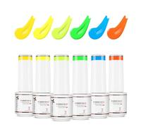 Nicedeco 4 In 1 Rubber Base Gel Set For Nails, Hema Free Sheer Color Gel Nail Polish UV LED,Elastic Rubber Nail Strengthen Enhance Base Coat 6pcs x 5ml-Kit 67