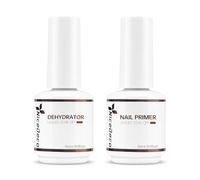 Nicedeco Nail Primer and Dehydrator Set, 2x15ML Nail Prep Dehydrator and Bond Primer Fast Air Dry Superior Natural Bonding Primer Gel Nail Polish for Nail Supplies Set, Long-lasting