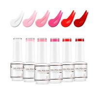 Nicedeco Valentine's Day Gel Nail Polish Set, UV/LED Gel Polish,Nail Art Manicure Pedicure for Salon & Home Use - Long Lasting & Easy to Apply 6pcs x 8ml-Kit18
