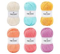 NICEEC 300g Soft Assorted Colors Yarn - Sport Weight,100% Acrylic, 4 Ply, Bonbons Yarn for Crochet & Knit, DIY Project Starter Kit for Kids or Adults(Total 870yds) - Series 14